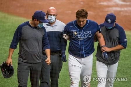 '곧 포스트시즌인데'…최지만, 햄스트링 부상 악재