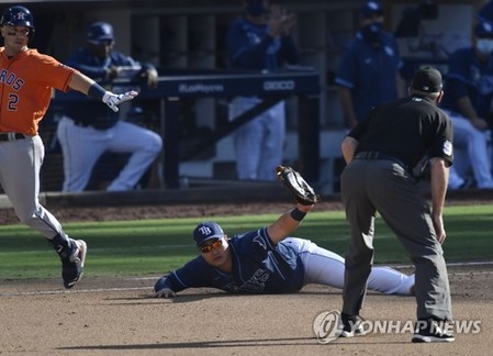 '다리찢기' 최지만의 농담…"체조 선수라고 착각해요"