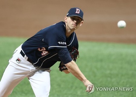 (LEAD) Bears' Flexen dominant in 2nd straight KBO postseason start