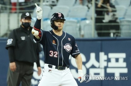 김재환은 김재환…3안타 3타점 1득점 '깨어난 4번타자'