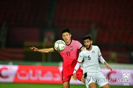 S. Korea play Egypt to scoreless draw in U-23 football friendly match
