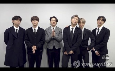 BTS, 아메리칸뮤직어워즈 2관왕…신곡 무대로 피날레 장식(종합)