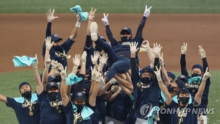 창단 첫 NC 우승에 '창원 잔치 분위기'…"내년에도 집행검 들자"