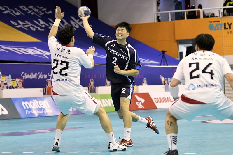 정의경 6골…두산, 실업 라이벌 SK 꺾고 핸드볼리그 3연승