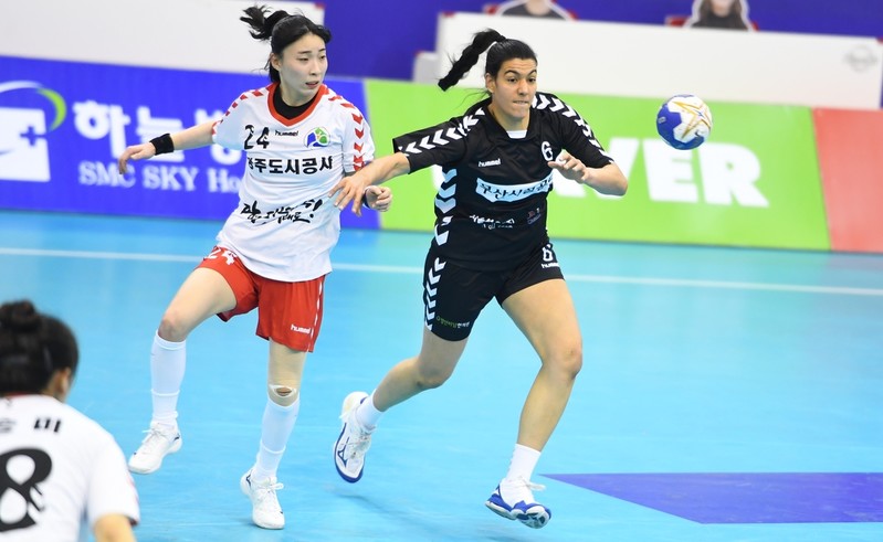 이미경 11골…3연승 부산시설공단, 핸드볼리그 공동 선두(종합)
