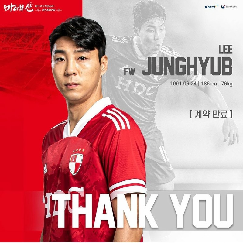 '계약 만료' 이정협, 부산과 작별…다음 행선지는 경남