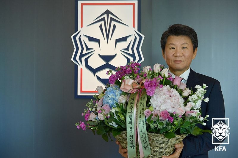 대한축구협회, 정몽규 회장 '당선인 공고'…3선 확정