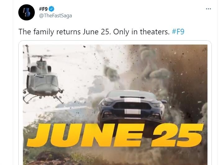 '분노의 질주' 6월 개봉…미 백신 접종 맞춰 한 달 연기