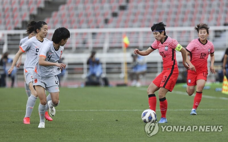 S. Korea lose to China to open Olympic women's football qualifying playoffs