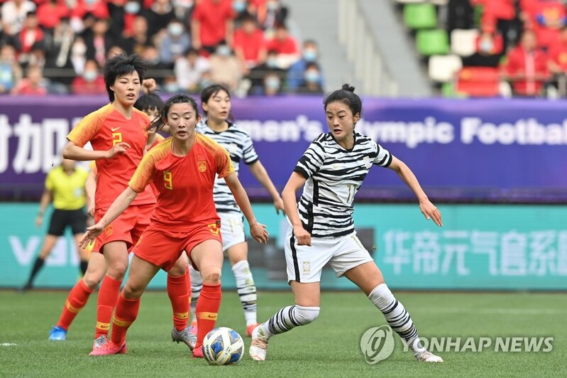 (LEAD) S. Korea blow lead vs. China to miss out on Olympic women's football tournament