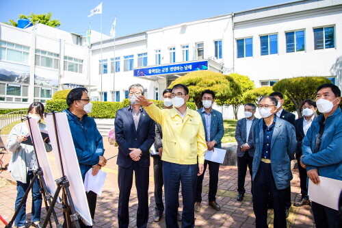 남해군, 군청 광장 내 문화재 시굴 조사 실시