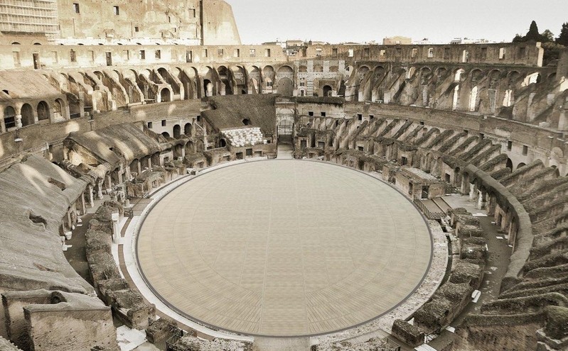 The Colosseum brings back the gladiator's wooden stage