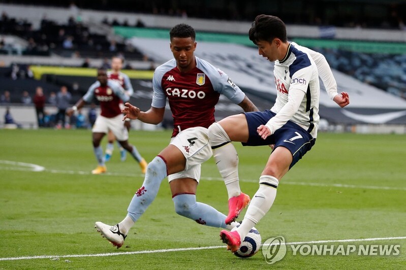 '손흥민 풀타임·슈팅 제로' 토트넘, 애스턴 빌라에 1-2 역전패(종합)