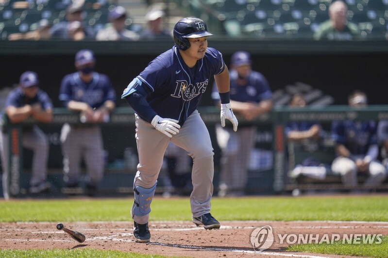 Rays' Choi Ji-man stays hot, reaches base 4 times in rout