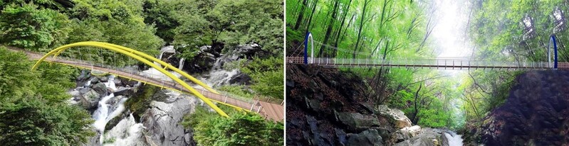 가평군, 명지산 중턱 다리 2개 공사 재개…내년 완공