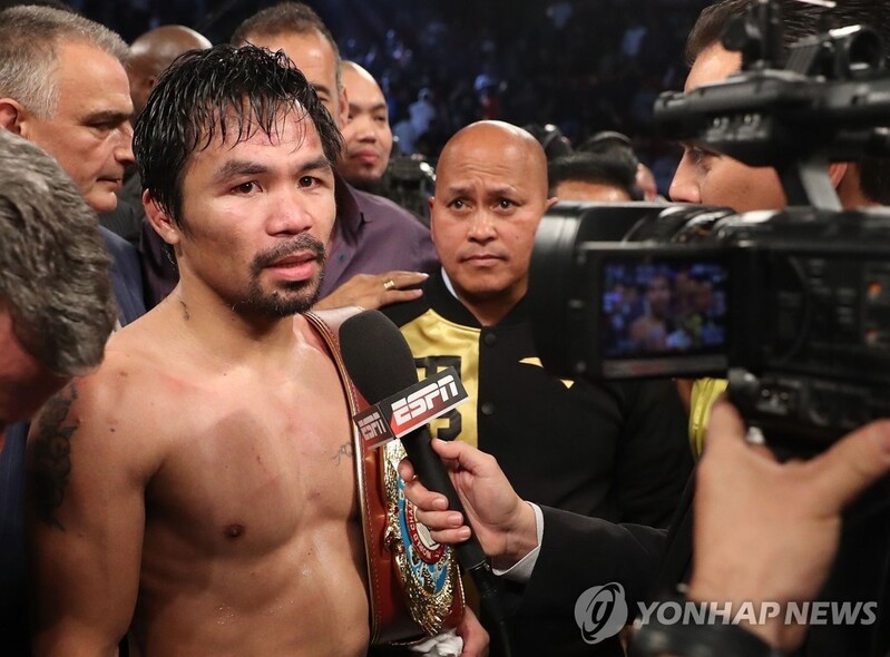 파키아오 "필리핀의 위대함 보여준 사소, 자랑스러워"