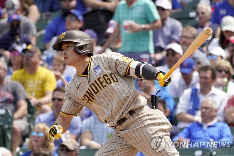 김하성, 교체 출전해 팀 영봉패 막은 1타점 2루타