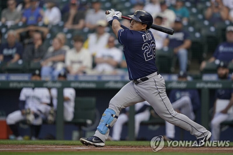 최지만, 9회 대타 안타 '타율 0.298'…탬파베이는 4연패