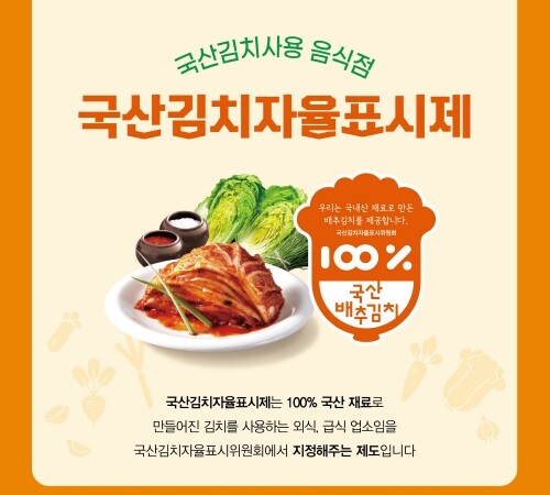 함양군, 국산 김치 자율표시제 홍보