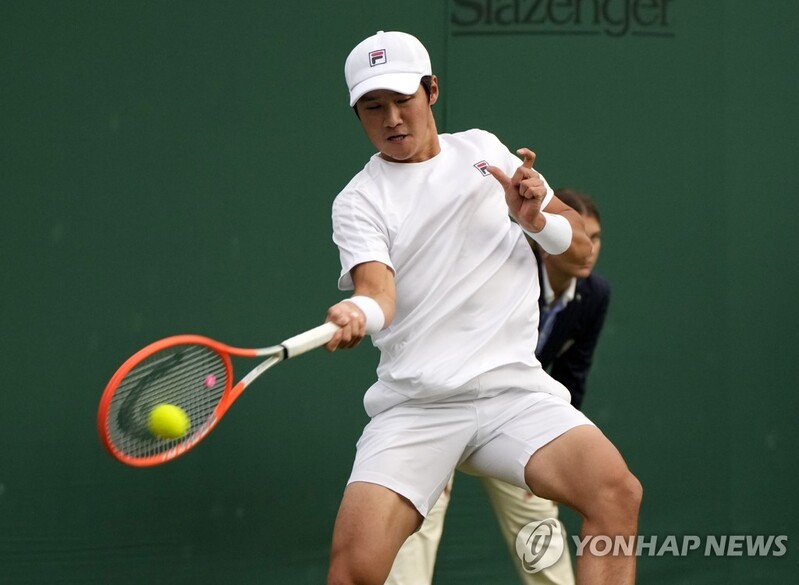 S. Korean Kwon Soon-woo wins 1st round men's singles match at Wimbledon