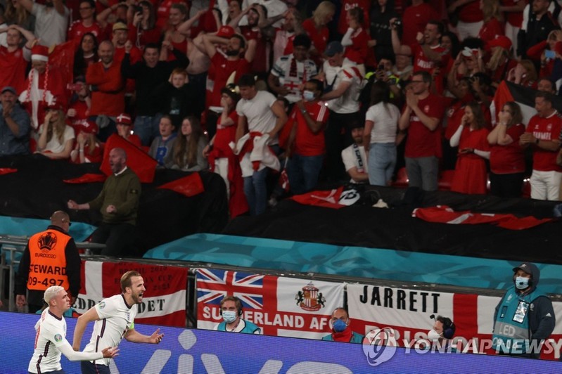 잉글랜드, 연장서 덴마크에 2-1 역전승…이탈리아와 유로 결승