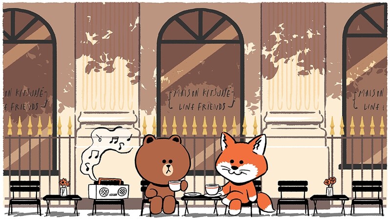 라인프렌즈, 메종키츠네 협업 컬렉션 글로벌 출시