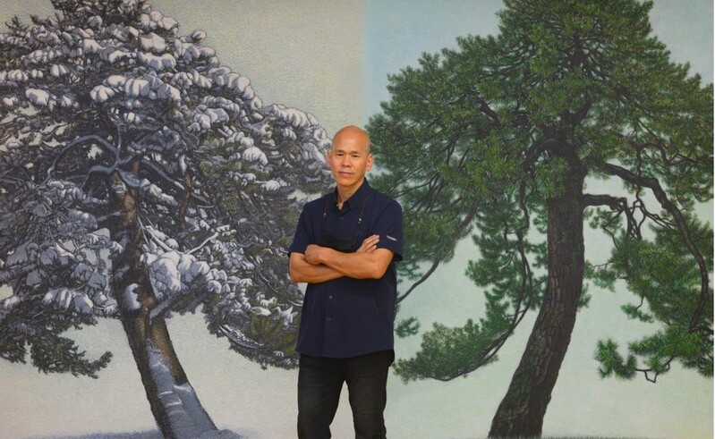 20년째 해남 '수성송' 그려온 김창수 화가 개인전