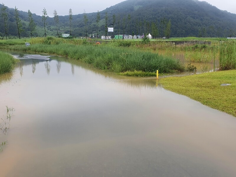 48시간 동안 400㎜ 폭우에도 코리안투어 대회 티오프