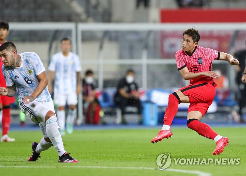 S. Korean defense exposed vs. Argentina in Olympic football prep match