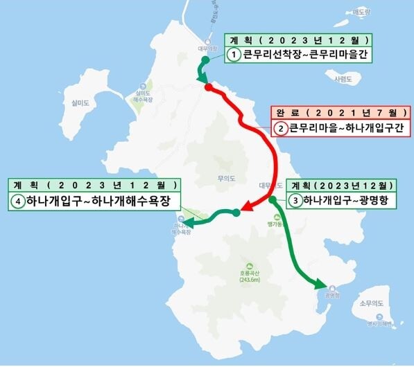 [인천소식] 무의도 2차선 도로 2023년 전체 구간 개통