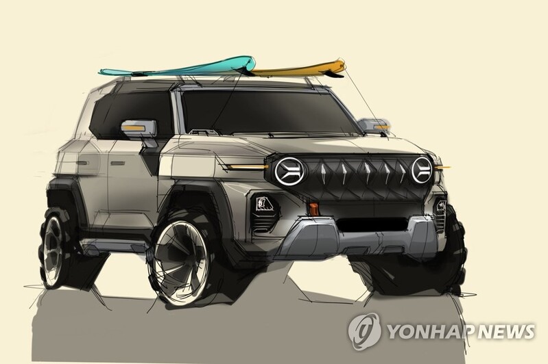 쌍용차, 차세대 SUV KR10 디자인 스케치 선보여