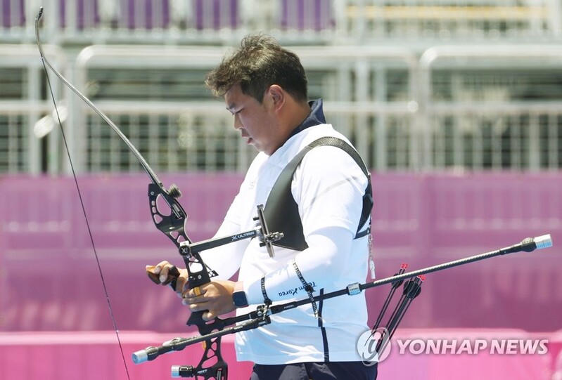 (LEAD) (Olympics) Archer Oh Jin-hyek falters in quest for 2nd gold in Tokyo