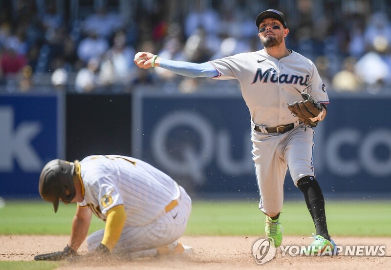 김하성, 8일 만에 선발 출전해 무안타 2볼넷…SD 4연승 마감