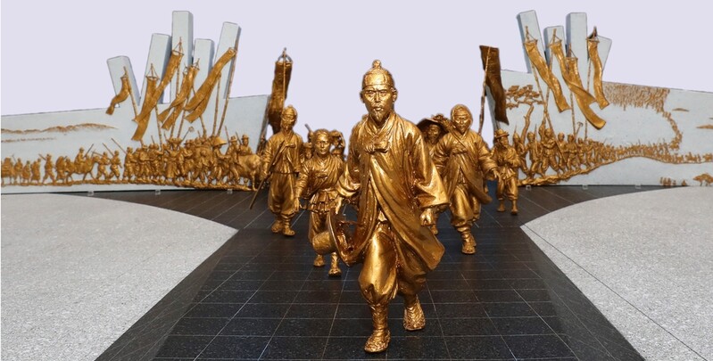 '친일작가 제작' 전봉준 장군 동상 대신 '동학군 행렬' 형상화