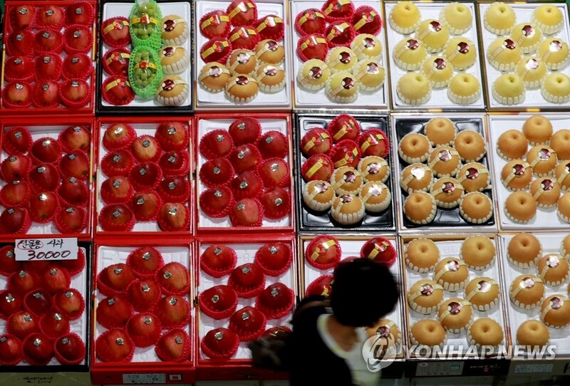 추석 성수기 과일·채소·쌀값 작년보다 하락…고기만 강세