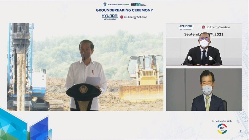 (LEAD) Hyundai Motor, LG Energy break ground for battery factory in Indonesia