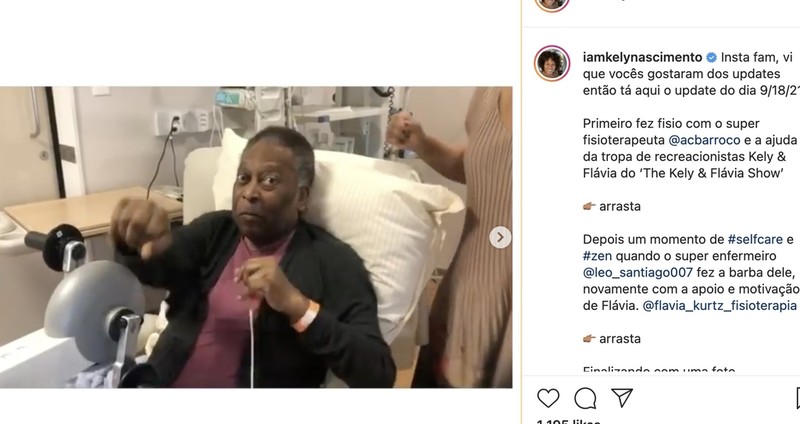 중환자실 갔던 축구황제 펠레, 재활 순조…웃으며 섀도복싱