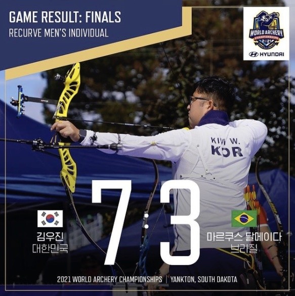 '최강' 한국 양궁, 세계선수권 전종목 석권…김우진 첫 3관왕(종합)