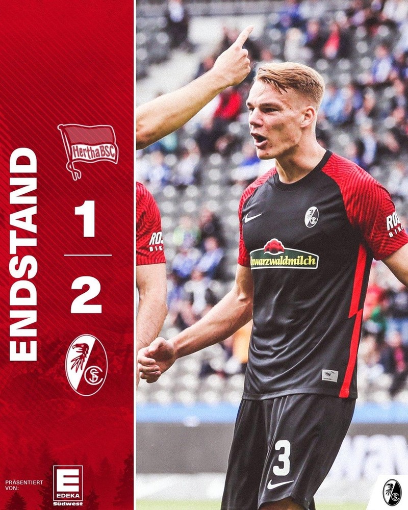 '정우영 76분' 프라이부르크, 헤르타 2-1 제압…리그 7경기 무패