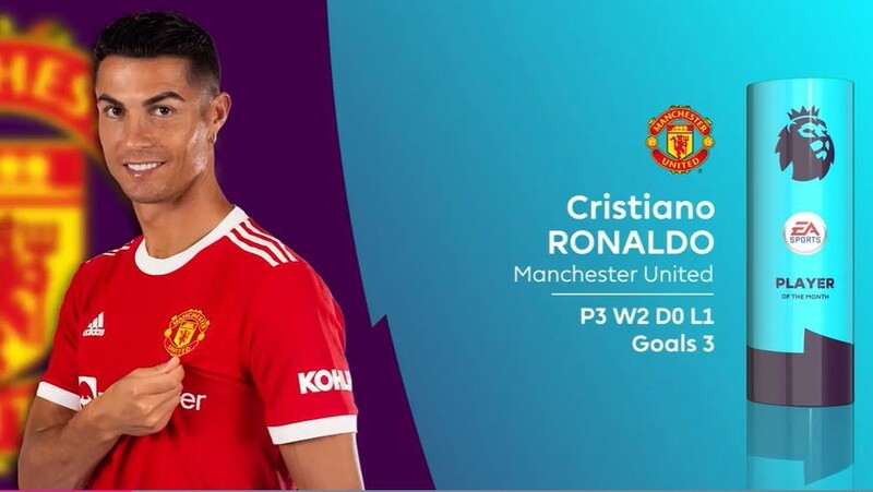 '맨유 복귀' 호날두, 13년 만에 EPL '이달의 선수' 선정
