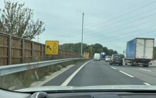 British police says highway road sign is not an invitation to 'Squid Game'