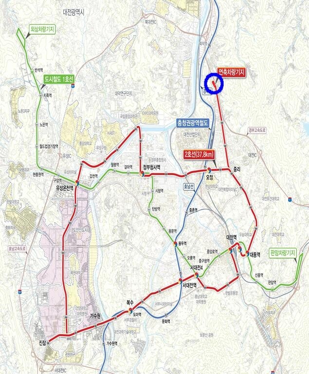대전도시철도 2호선 트램 연축차량기지 건축 설계 20일까지 공모