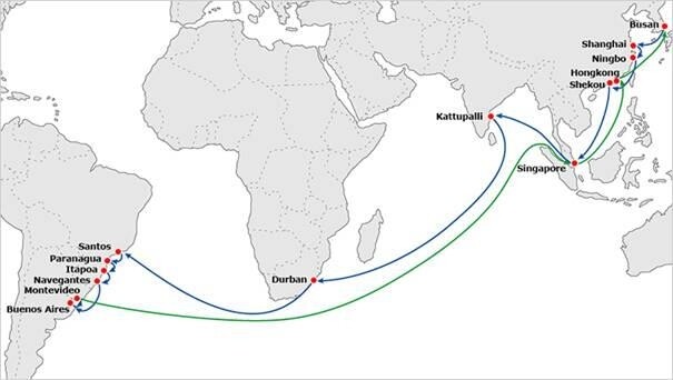 HMM to launch new service linking S. Korea, S. America in Dec.