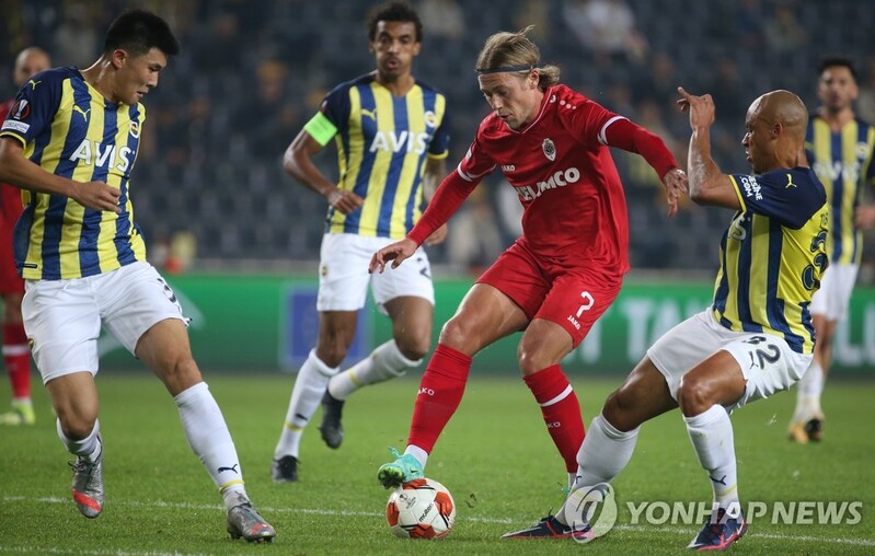 '김민재 풀타임' 페네르바체, 앤트워프와 유로파리그 무승부(종합)