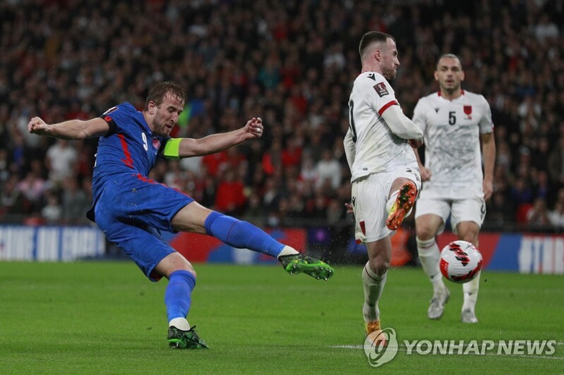 '케인 해트트릭' 잉글랜드, 알바니아 5-0 대파…카타르행 눈앞
