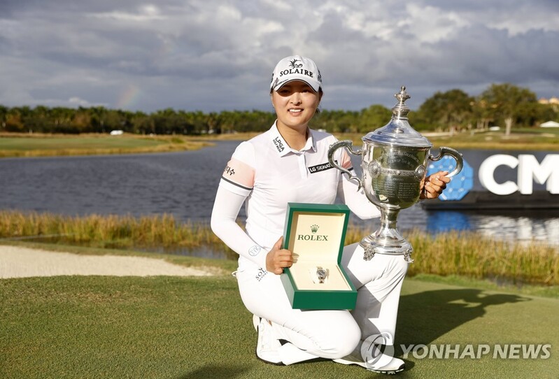 고진영, LPGA 투어 시즌 최종전 우승…한국인 첫 상금왕 3연패(종합2보)