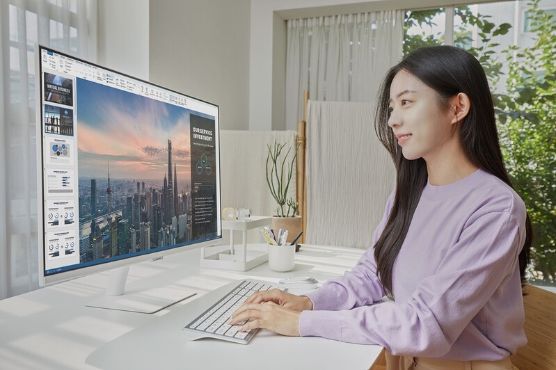 삼성 '스마트 모니터' M7 화이트 에디션 출시…디즈니+ 등 지원