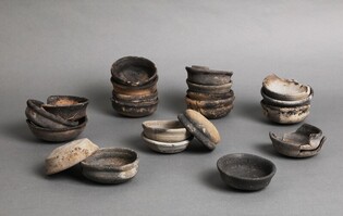 Numerous pieces of lanterns found in a waste pit near Hwangnyongsa Temple