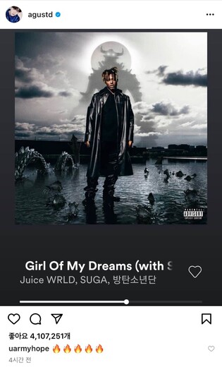 Late rapper Juice WRLD's 'Girl of My Dreams' featuring BTS' Suga released