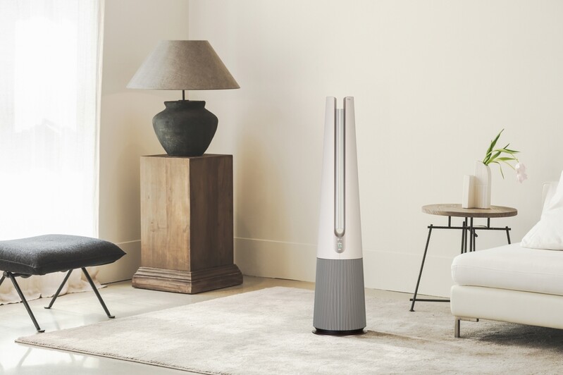 LG 공기청정팬 '퓨리케어 에어로타워' 출시…청정·온송풍 결합